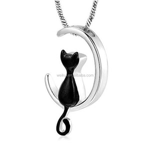 Collar conmemorativo de cenizas de gato para mujer, joyería de cremación, urna de cenizas, Ahes para cenizas de Mascota, Kit de relleno gratis para mujer - Product Image 1
