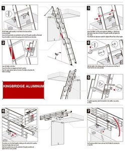 <span class=keywords><strong>Escalera</strong></span> Telescópica de Aluminio para el Hogar, Aprobada por la Norma EN131, con 12 Peldaños - Product Image 2