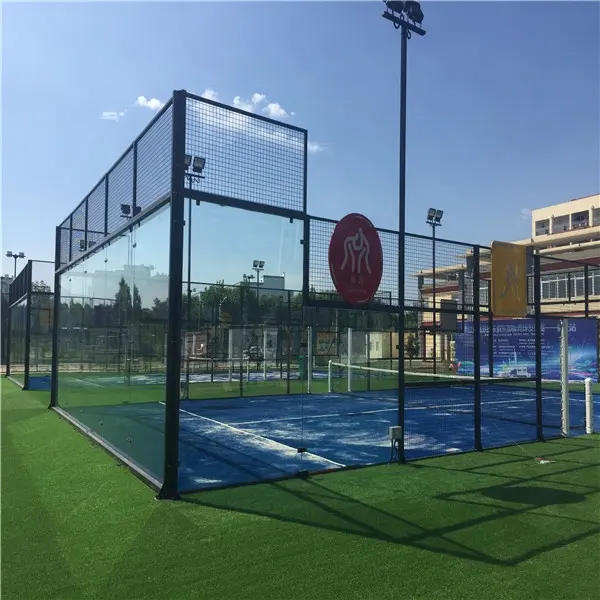 Sports 12mm Artificial Turf Padel Full Panoramic Tennis Court Tennis Equipment