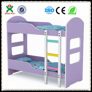 Literas baratas para niños, muebles coloridos, literas de madera baratas para jardín de infantes, QX-197D - Product Image 1
