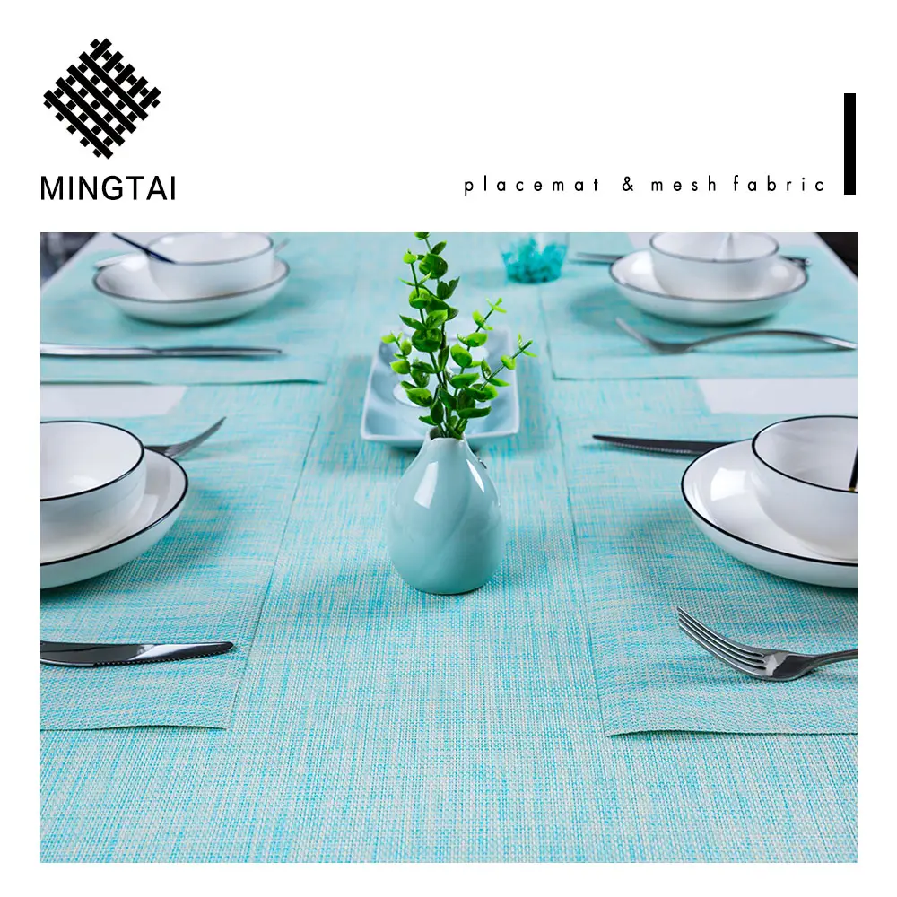 Wholesale popular cheap square dishwasher safe restaurant custom plastic pvc dining table mat vinyl fabric placemat material