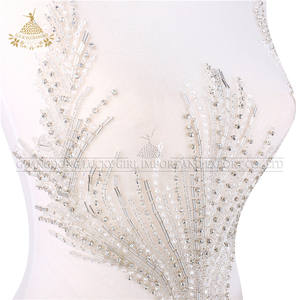 <span class=keywords><strong>Hand</strong></span> stickerei perle strass perlen applique kristall patch für hochzeit kleider - Product Image 2