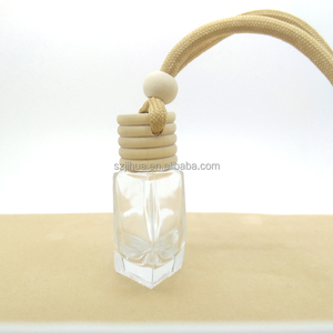 Wholesale 100pcs High Quality 10ml Hanging Glass Air Freshener Car Perfume Bottles with Roll on Screen Printed <strong>Refillable</strong> - Product Image 3