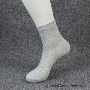 Minori Custom 100% Cotone Tinta Unita Bianco Calze Da Uomo Vestito Calza di Cotone Organico Senza Spandex - Product Image 5