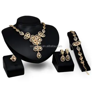 New Bridal African Butterfly Jewelry Sets Fashion Wedding Engagement Golden Jewelry Accessories Necklace Earrings Ring Bracelet