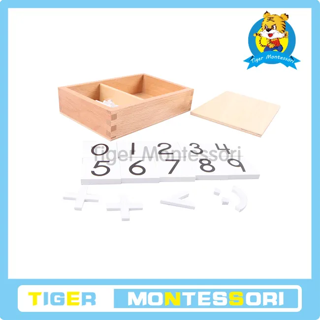 Medios de enseñanza Montessori : C046 signos aritméticos caja matemática juguetes educativos