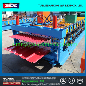 더블 데크 컬러 스틸 골판지 <span class=keywords><strong>Ibr</strong></span> 및 철 지붕 시트 제작 롤 머신 - Product Image 6