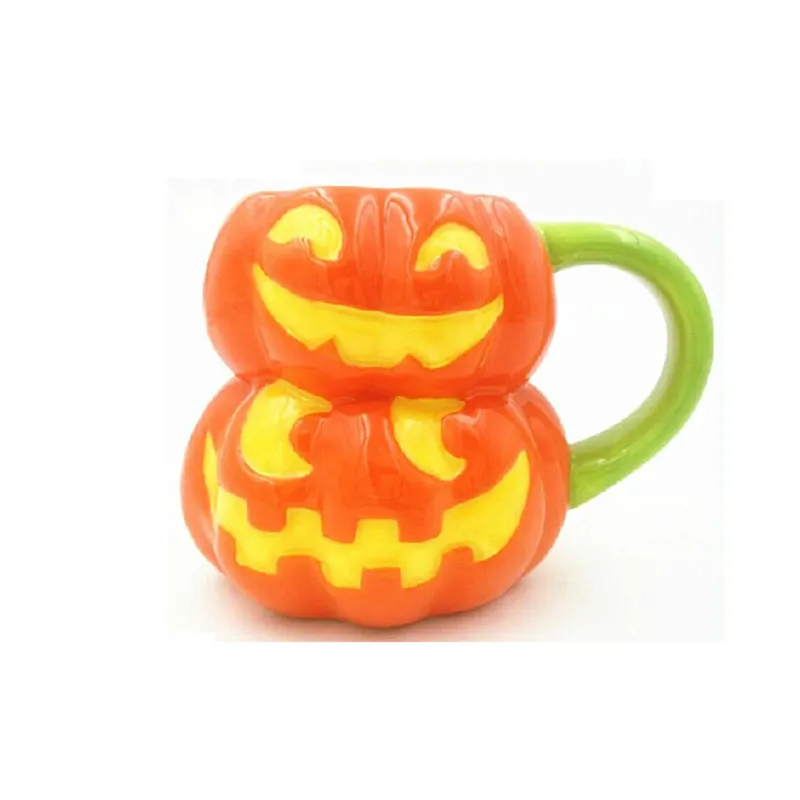 Decorative Halloween Gift Cool Pumpkin Design Ceramic Coffee Mug