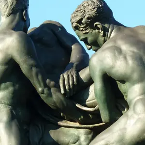 Escultura de Hombre Desnudo de Bronce para Jardín Exterior, Personalizada, 2 Metros de Altura, 180 kg de Peso, Arte en Bronce Fundido en Venta - Product Image 1