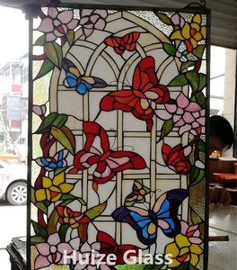 Tùy chỉnh Tiffany phong cách leadlight kính màu cửa sổ nhà máy bán trang trí Xây dựng kính cho phòng khách phòng tắm khách sạn - Product Image 1