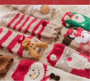 Christmas <strong>Fluffy</strong> Santa Claus Reindeer Cozy Women <strong>Ladies</strong> Girls Home Fleece Slipper <strong>Socks</strong> - Product Image 6