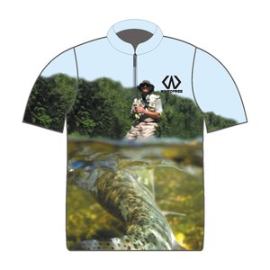 Camicie da pesca resistenti e traspiranti e traspiranti a maniche lunghe personalizzate Upf50 protezione solare ad asciugatura rapida con rete per uomo - Product Image 3
