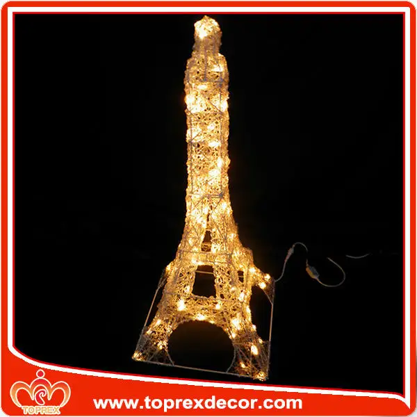 Pearl медведь аксессуар Позолоченные из нержавеющей стали Эйфелева башня кулон