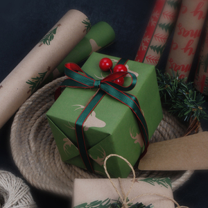 Hot Selling Christmas <strong>Elements</strong> Printed Brown Kraft Gift Wrapping <strong>Paper</strong> - Product Image 5