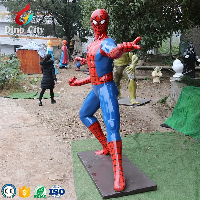 Customize Different Actions Life Size Spiderman Statue Model