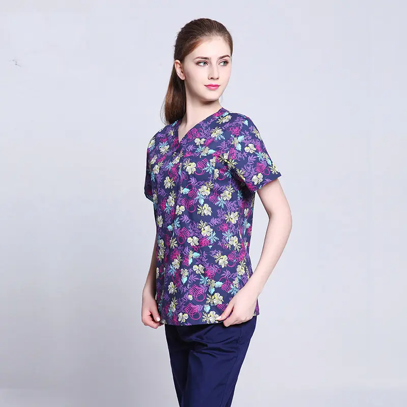 Custom Made Accepted V-neck Unisex Scrub Top For Men And Women Nurse Uniforms Working Wears Pakistan Victoria Industry