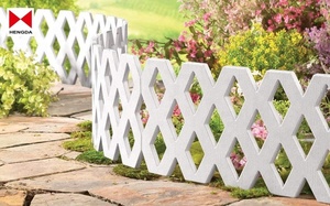 White LATTICE FENCE Outdoor Flexible Weatherproof Decorative Plastic Garden Edging <strong>Border</strong> <strong>Fencing</strong> - Product Image 5