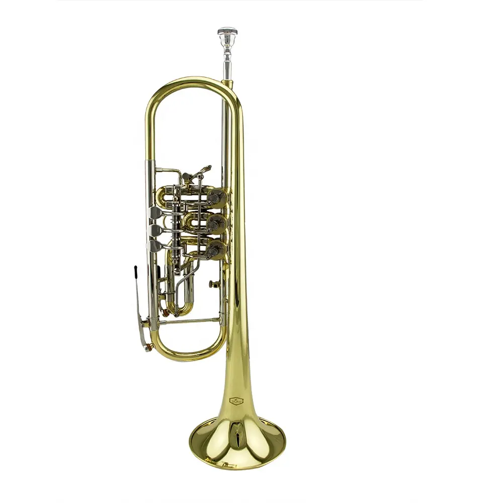 HighグレードプロGold漆Rotary Trumpet