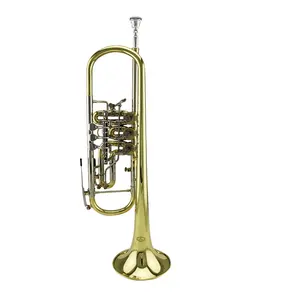 HighグレードプロGold漆Rotary Trumpet