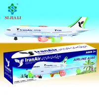 Universal Plastic Air Bus Airliner Air Plane A380 Model with Light and Music for Kids