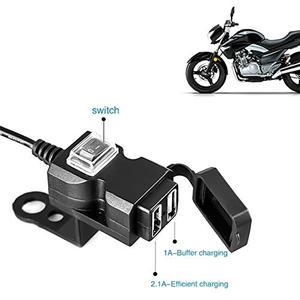 Chargeur de guidon de <span class=keywords><strong>moto</strong></span> étanche <span class=keywords><strong>12V</strong></span>, adaptateur 5V 1A/2.1A, <span class=keywords><strong>prise</strong></span> d'alimentation pour téléphone portable, double Port USB - Product Image 5