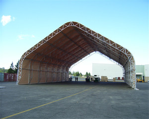 China Fabriek Prijs Prefab Trussed Stalen Frame Pvdf Spanning Stof/Membraan Structuur Vliegtuigen Hangar Luifel/Cover - Product Image 2