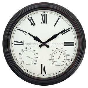 Reloj de plástico popular de 15,7 pulgadas con termómetro e higrómetro - Product Image 1