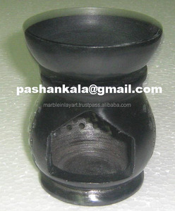 Lámpara Calentadora de Aroma Artesanal de Piedra de Savia con Forma Redonda - Product Image 1