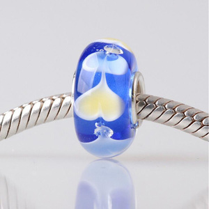 Estampado de corazón de plata <span class=keywords><strong>925</strong></span> Amor de cristal de <span class=keywords><strong>Murano</strong></span> grano del encanto del nuevo estilo - Product Image 3