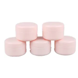 20g 50g PP plastic pink cosmetic jar for eye cream Empty clear round shape facial cream container Cute skin care packaging