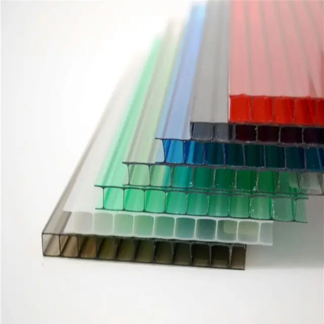 4Mm 6Mm 8Mm 10Mm Màu Twinwall Tấm Polycarbonate