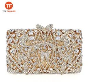 Luxury Crystal Rhinestone Clutch Purse Women Box Evening Bag for Formal Party Wholesales from China Supplier