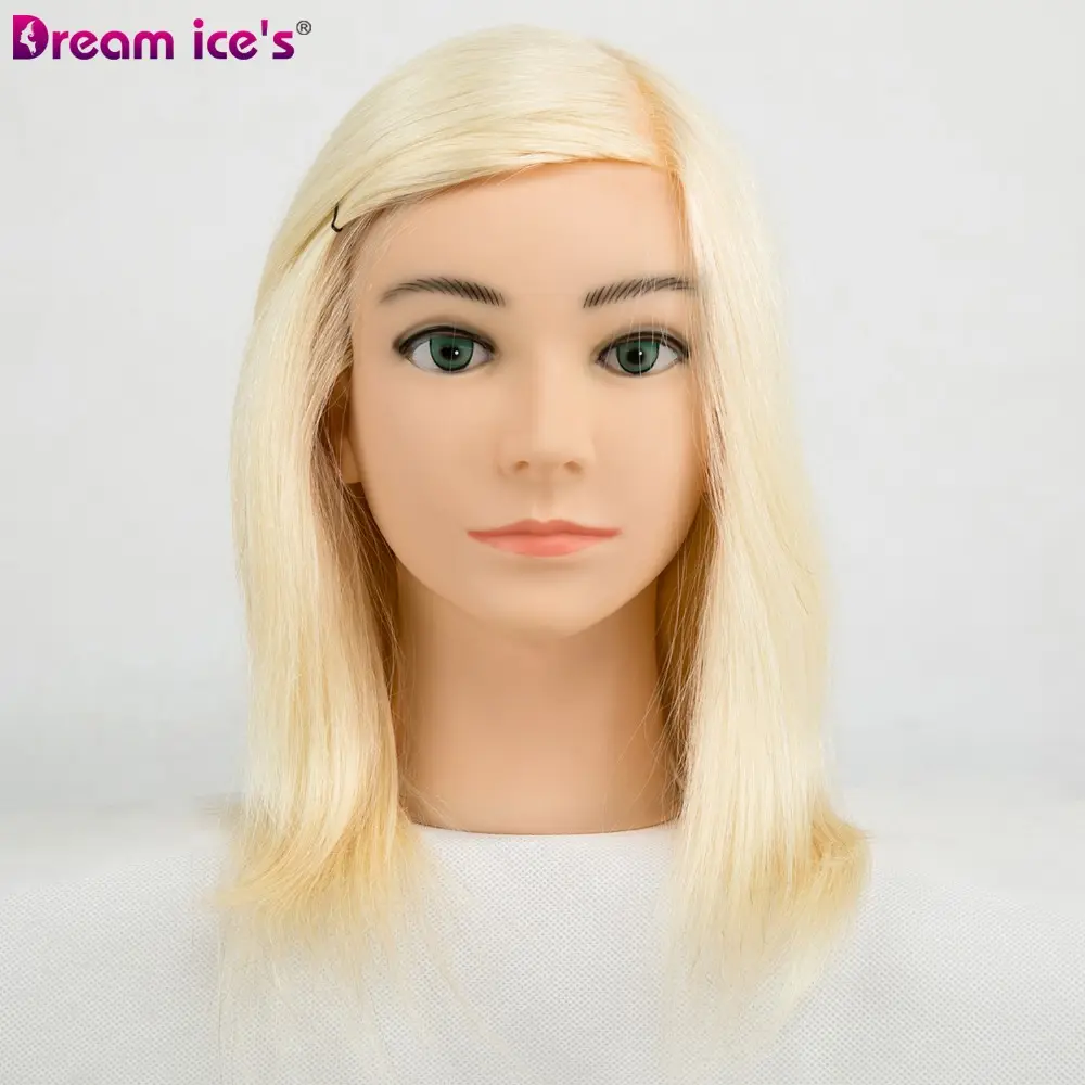 Großhandel billige Schönheits schule Mannequin köpfe mit Haaren zum Flechten, Haar Mannequin kopf