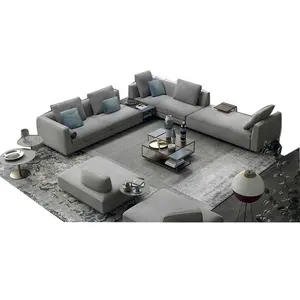 Italy luxury sofa home furniture fabric sofa/living room furniture 3 seat L-type fabric chesterfield sofa set