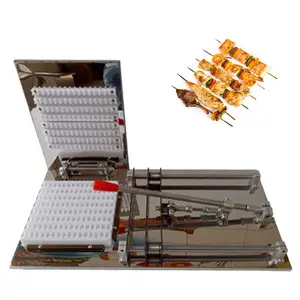 Top quality factory supply manual bbq meat chicken processing kebab manual meat skewer string machine