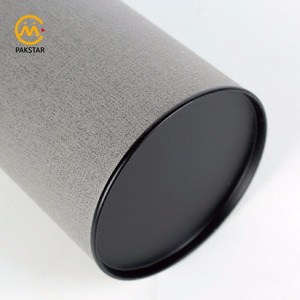 Tamaño personalizado de textura de tela de papel de comida grado té ronda de cartón caja de cilindro con papel de aluminio - Product Image 5