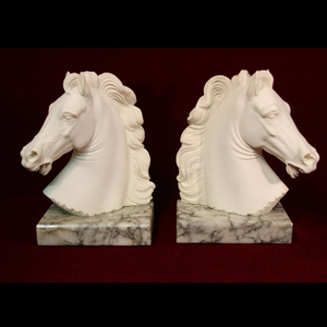 <span class=keywords><strong>Statue</strong></span> de tête de cheval en marbre blanc sculpté à la main en gros - Product Image 1