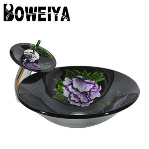 Boweiya robinet d'évier <span class=keywords><strong>de</strong></span> cuisine en verre, à motif personnalisable, peint à la main, <span class=keywords><strong>lavabo</strong></span> <span class=keywords><strong>de</strong></span> Restaurant, <span class=keywords><strong>salle</strong></span> <span class=keywords><strong>de</strong></span> bains, robinet <span class=keywords><strong>de</strong></span> laboratoire en verre <span class=keywords><strong>de</strong></span> 12mm - Product Image 3