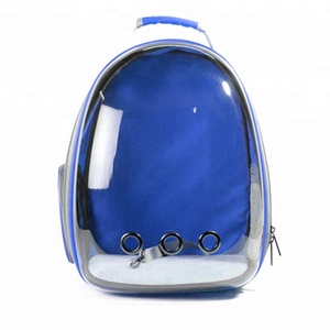 Wholesale's dog cat mascot cage portable travel transparent space backpack rain jacket Clips Pet Carrier cases - Product Image 2