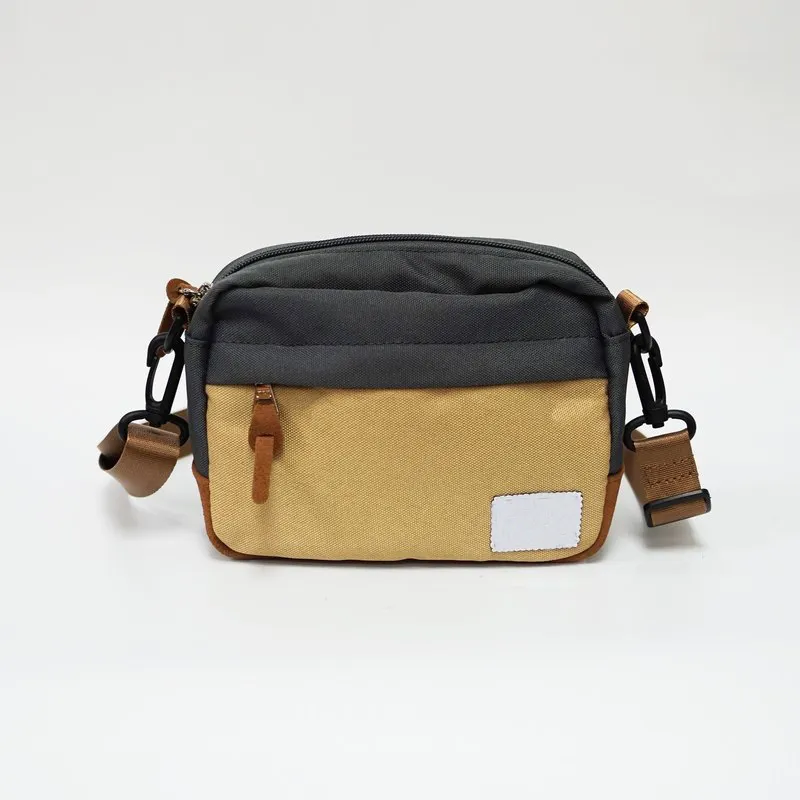 Plain vintage quality travel outdoors messenger bag waist belt crossbody sling cycle hip zipper pouch men's shoulder bag