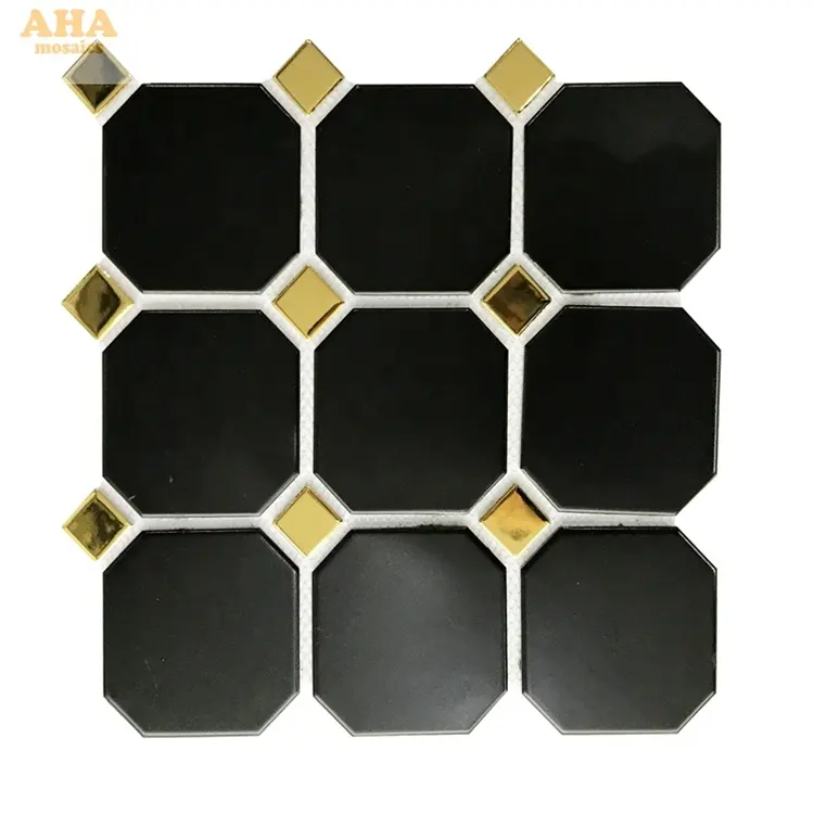 Hotel Octagon und Dot Form poliert Gold porzellan boden wand mosaik fliesen