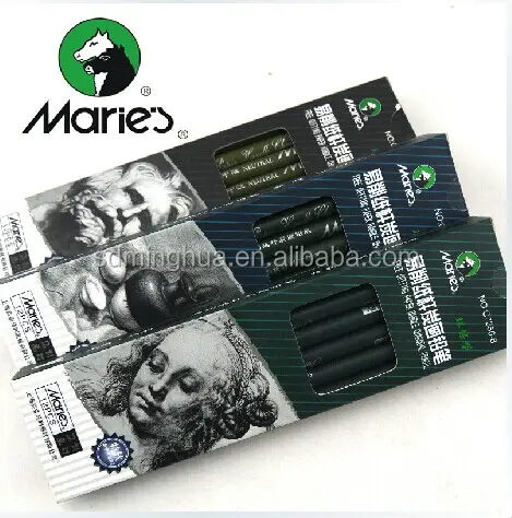 Marie's paper rod charcoal pencil set and for artist sketching pencil C7350-4 C7350-6 C7350-8