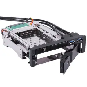 Dual Bay 3.5 "+ 2.5" SATA III Hard Drive Enclosure HDD & SSD Tray Caddy Internal Mobile Rack Docking Station mit Key Lock