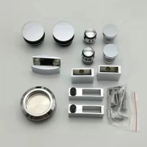 Perlengkapan Pintu Geser Kamar Mandi Kaca dari Paduan Seng & Baja Tahan Karat Desain Modern, <span class=keywords><strong>Roller</strong></span> Laris untuk Penggunaan Hotel dan Kamar Mandi - Product Image 5