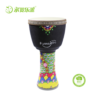 Wholesale African <span class=keywords><strong>percussion</strong></span> 8.10.12 inch djembe drum national style embroidery pattern African drum baby toys - Product Image 3