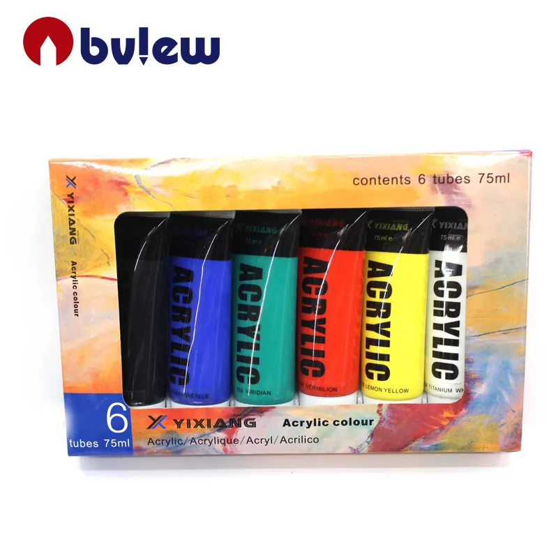 Bview Art campione gratuito 75ml di vernice acrilica per la pittura di vernici artistiche acriliche