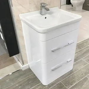 Hotel pequeño reino Unido productos de baño de plástico de PVC gabinetes de tocador con lavabo