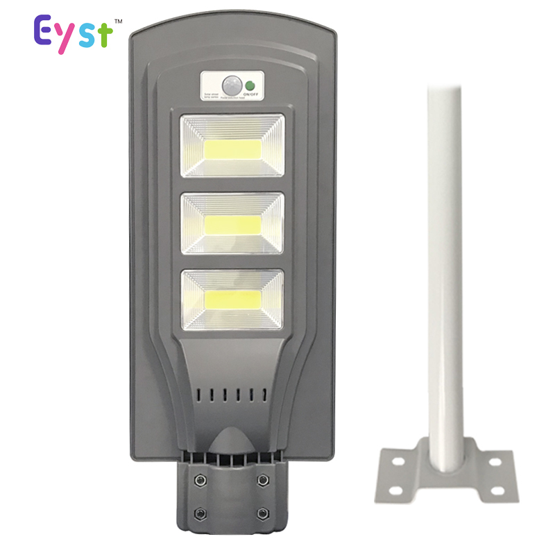 Montaje en poste sensor de movimiento integrado 60 W energía solar luz de la calle