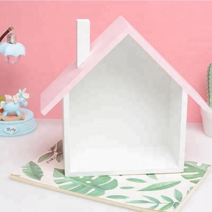 Estante de Decoración de Pared de Madera con Forma de Casa con Chimenea <span class=keywords><strong>para</strong></span> Habitación Infantil - Product Image 3
