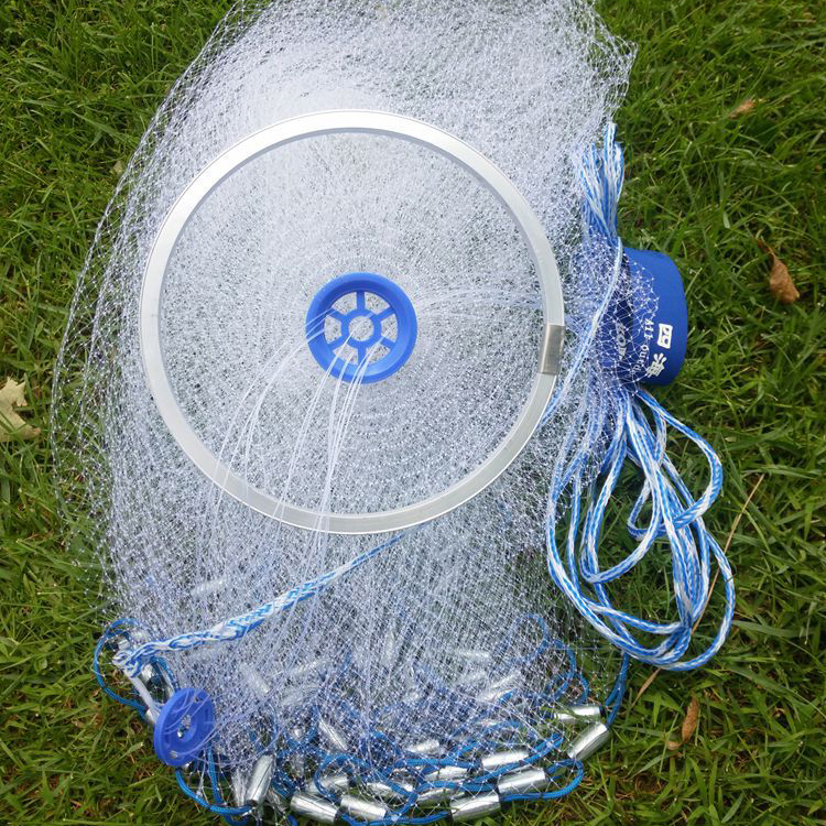 circular chinese fishing nets Alvinlite Foldable Net Drawable 150cm High Strength Nylon Mesh Floating Shrimp Cage Crab Fish Trap Cast : Sports & Outdoors How to stop net dumping
